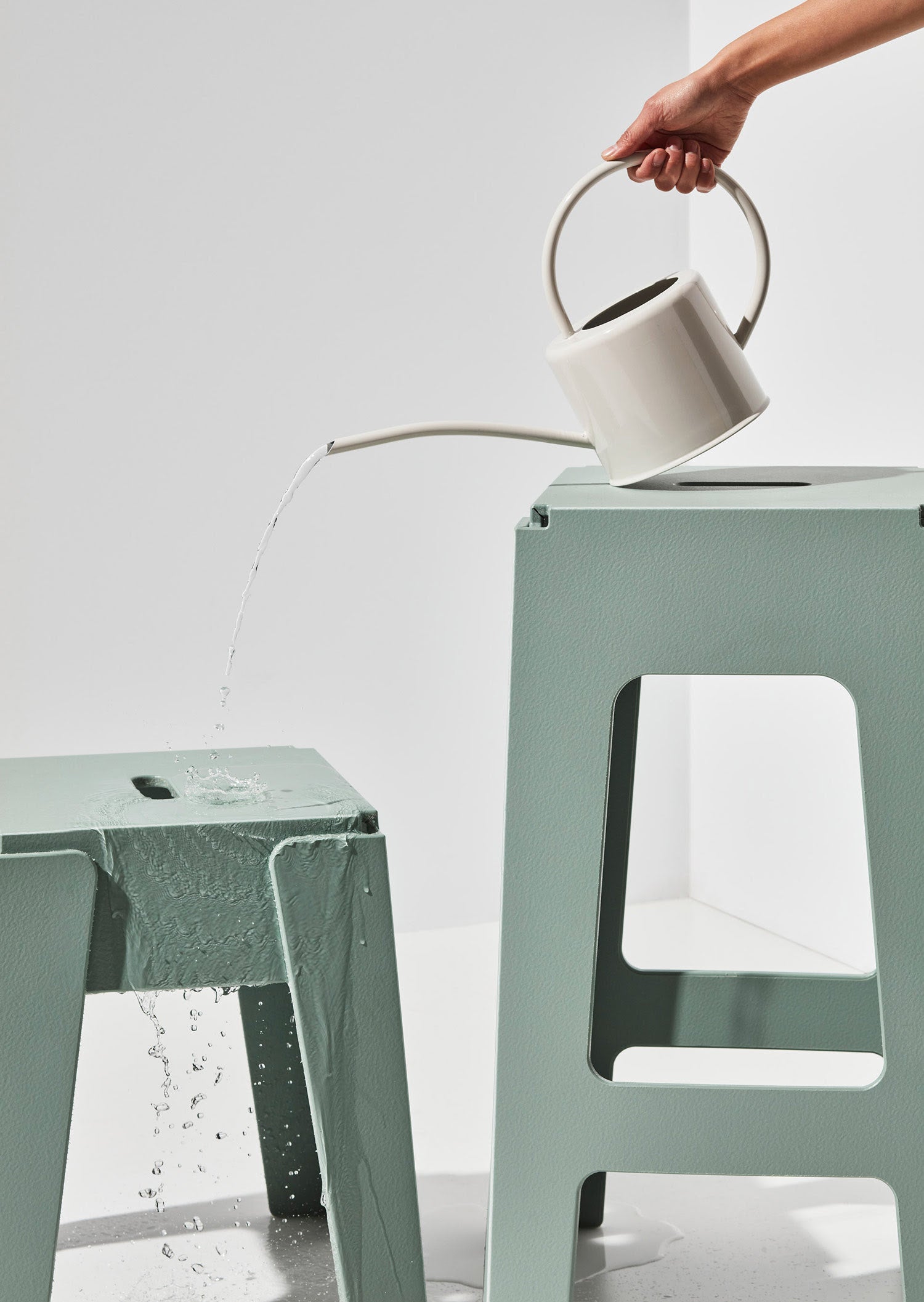 Sage Butter Stool and Bar Stool | Recycled Plastic Furniture | Indoor Outdoor Waterproof | Gibson Karlo | DesignByThem