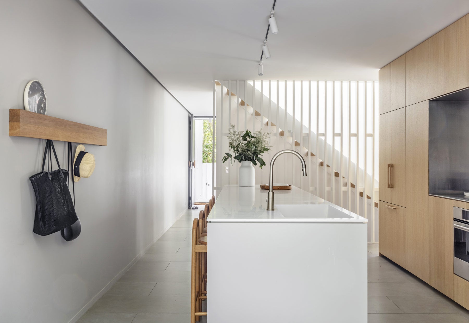 Bobby Bar Stool Oak Timber | Paddington House 05 Nobbs Radford Architects | DesignByThem