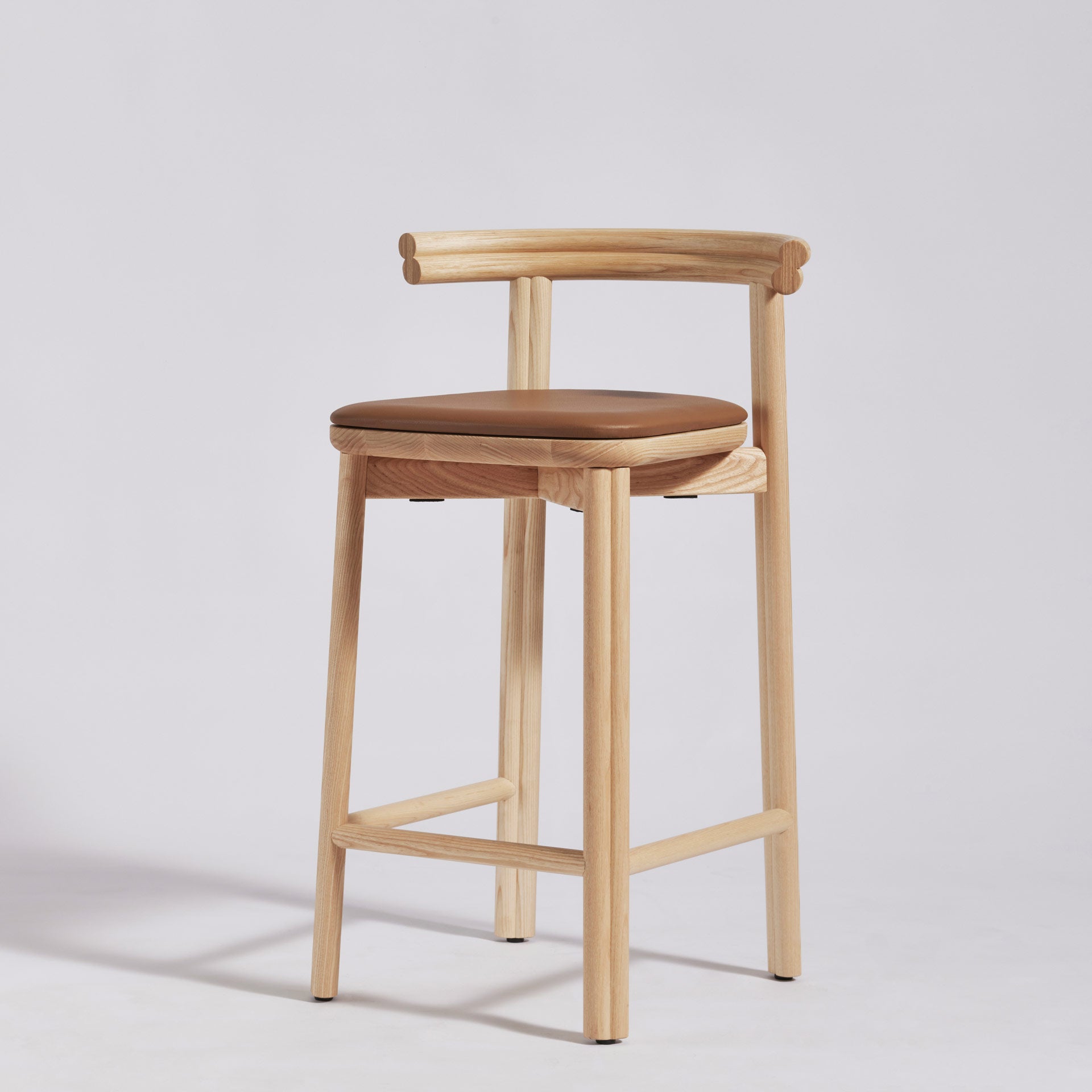 Natural Ash Upholstered Twill Bar Chair| Timber Bar Chair | Gibson Karlo | DesignByThem