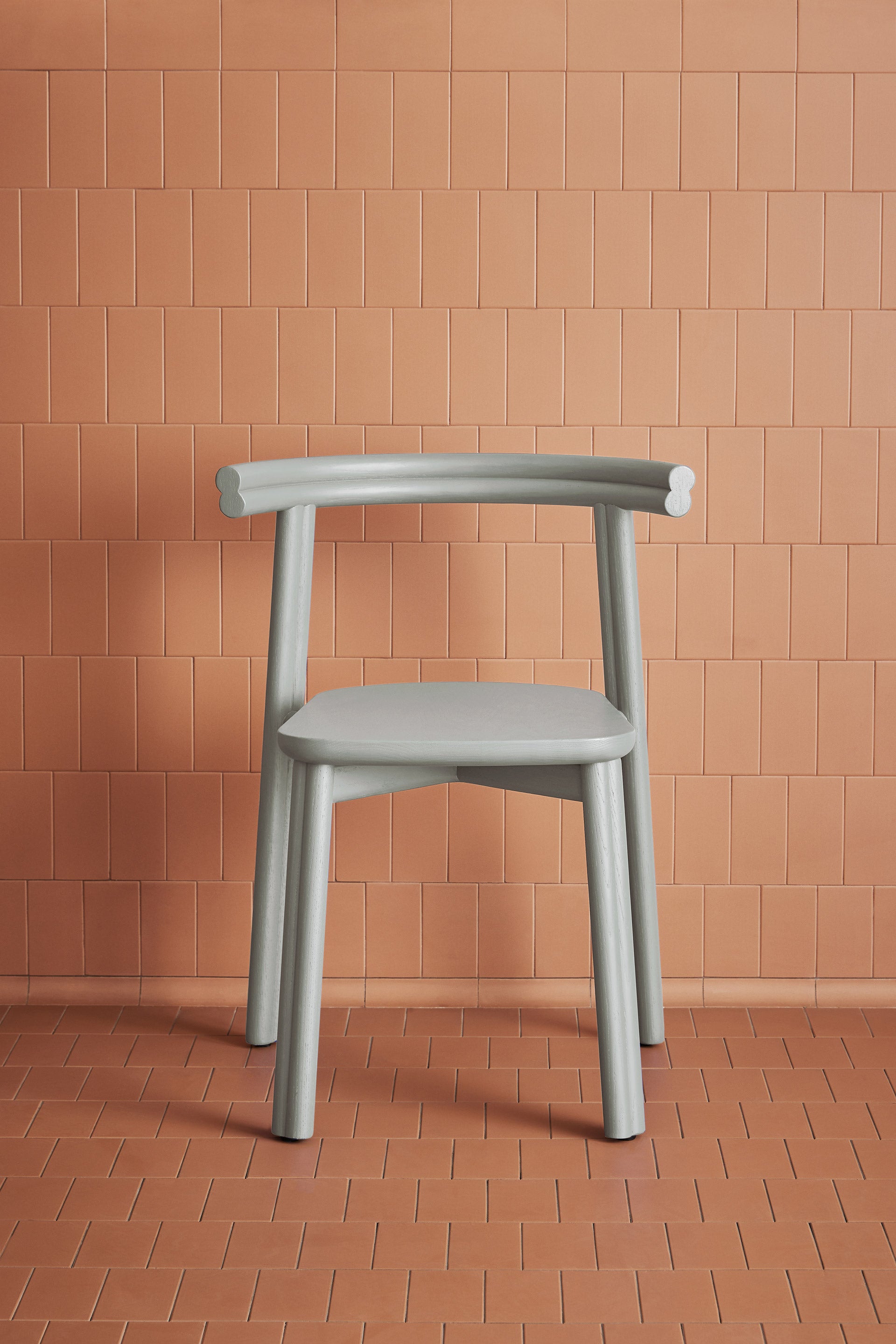 Silk Grey Twill Chair| Timber Stacking Chair | Gibson Karlo | DesignByThem