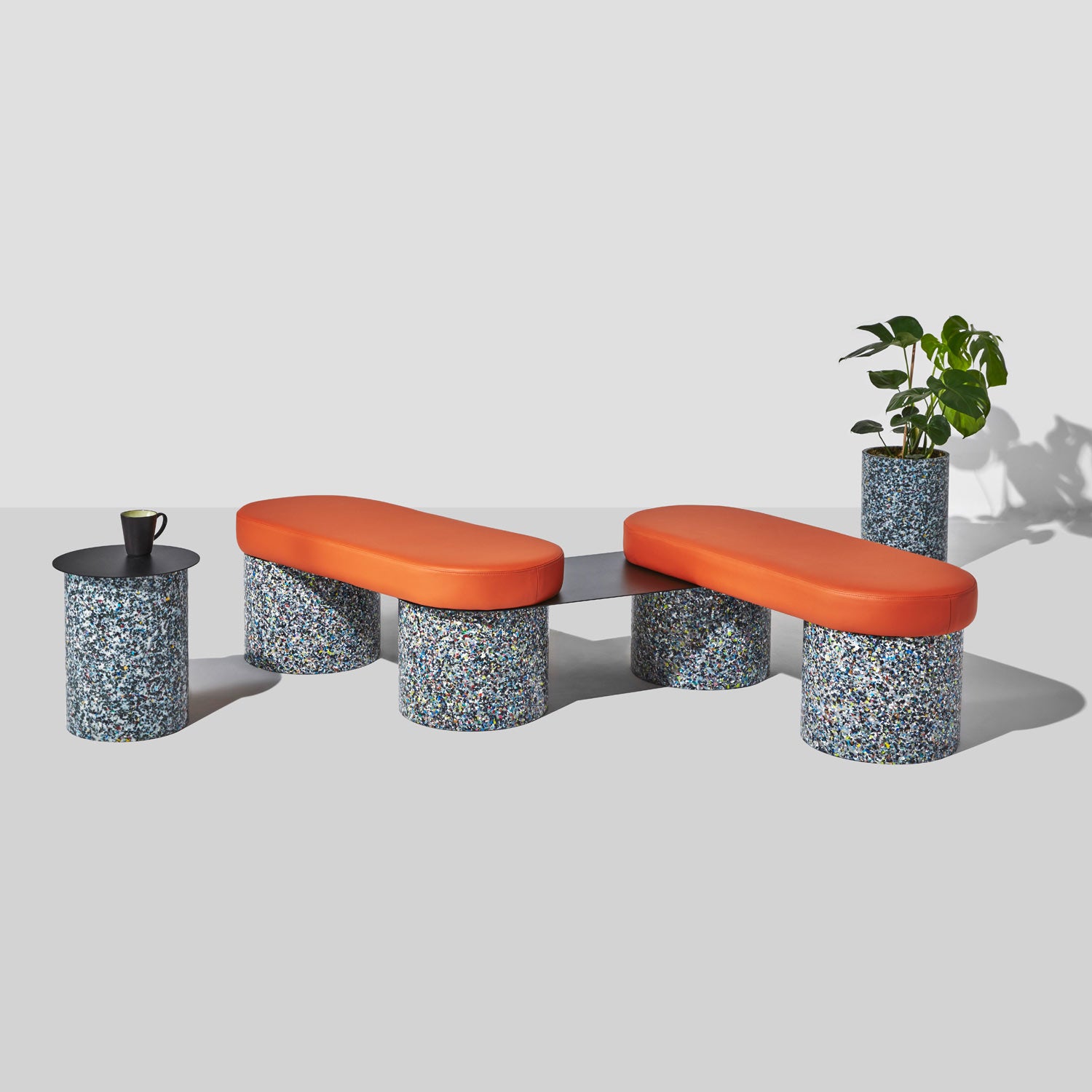 Confetti Modular Bench | 100% Recycled Plastic Furniture | Sarah Gibson & Nicholas Karlovasitis | DesignByThem