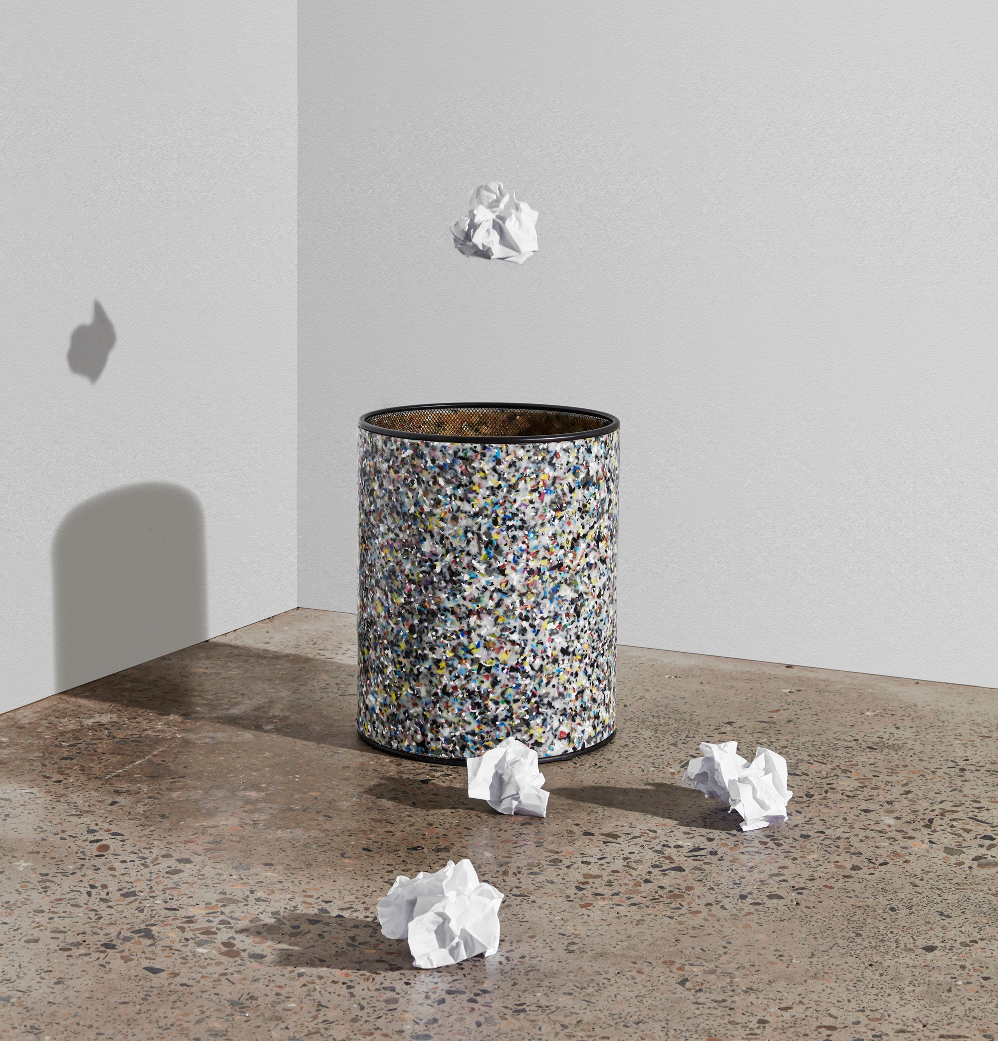 Confetti Waste Bin | 100% Recycled Plastic Furniture | Sarah Gibson & Nicholas Karlovasitis | DesignByThem