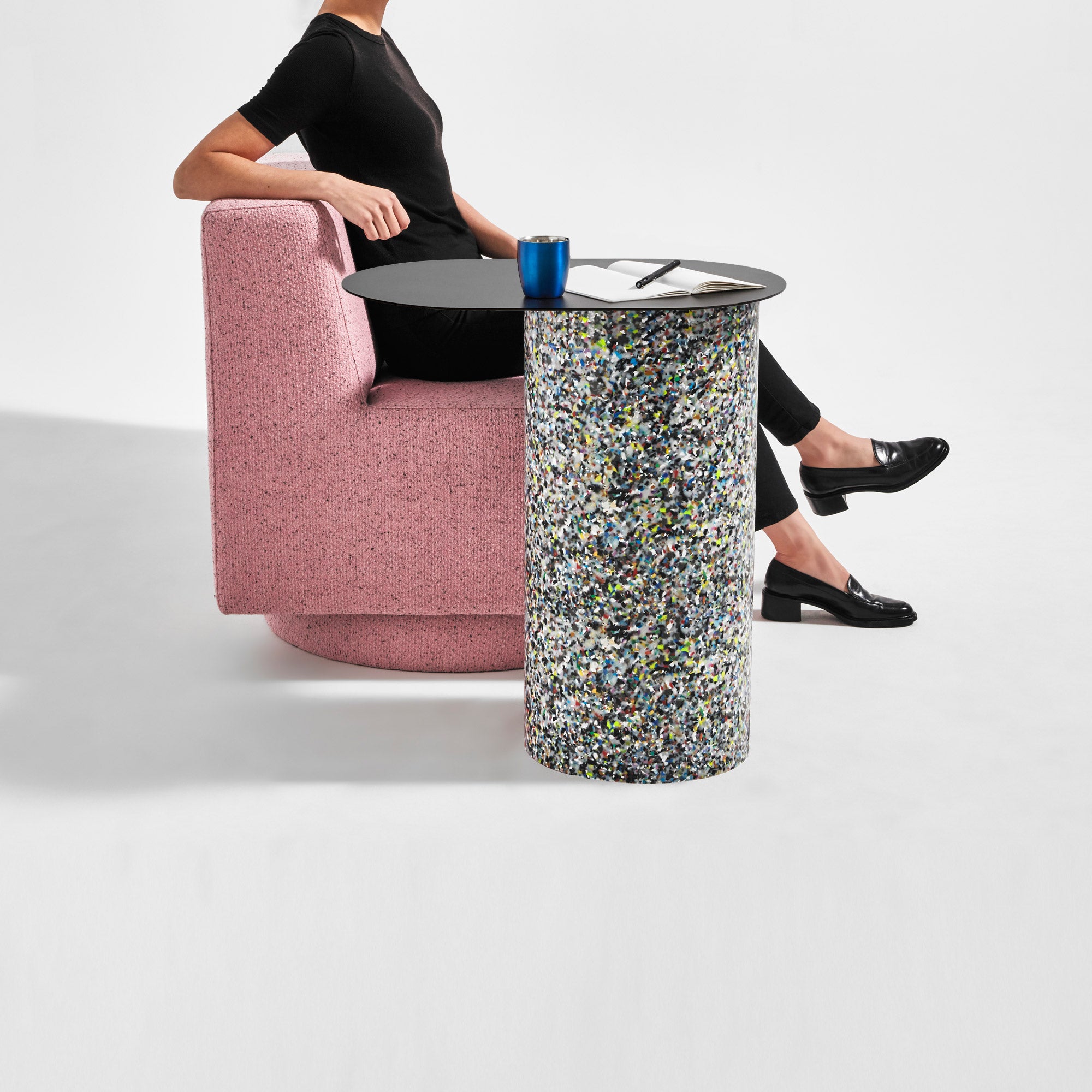 Confetti Cantilever Side Table | 100% Recycled Plastic | Sarah Gibson & Nicholas Karlovasitis | DesignByThem