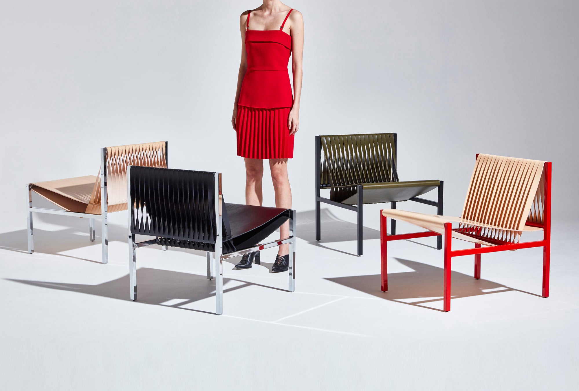 DL Lounge Chair & Bench by Dion Lee, Sarah Gibson & Nicholas Karlovasitis | DesignByThem