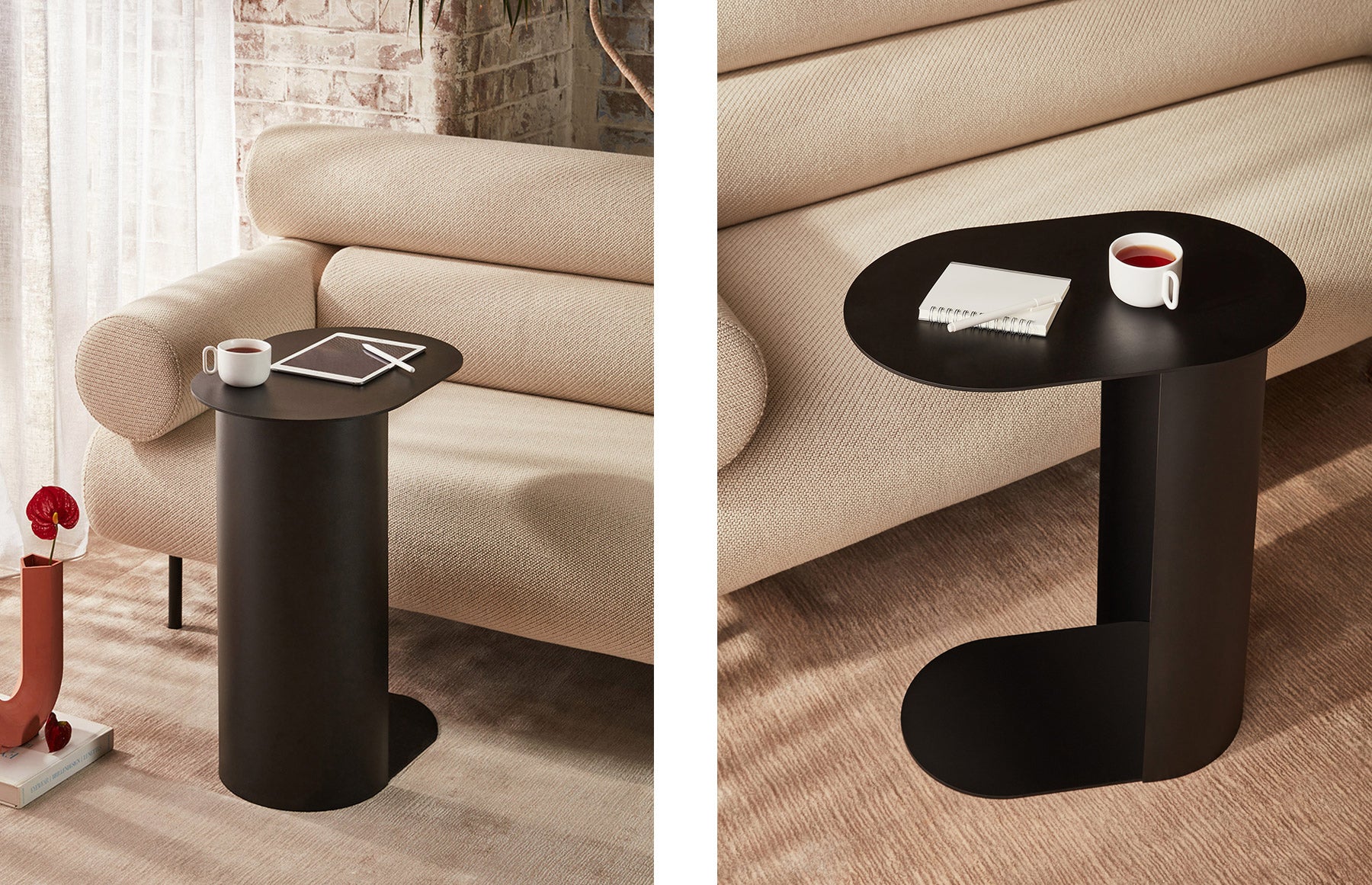 Pillar Side Table| Cantilever Metal Work Table | Gibson Karlo | DesignByThem