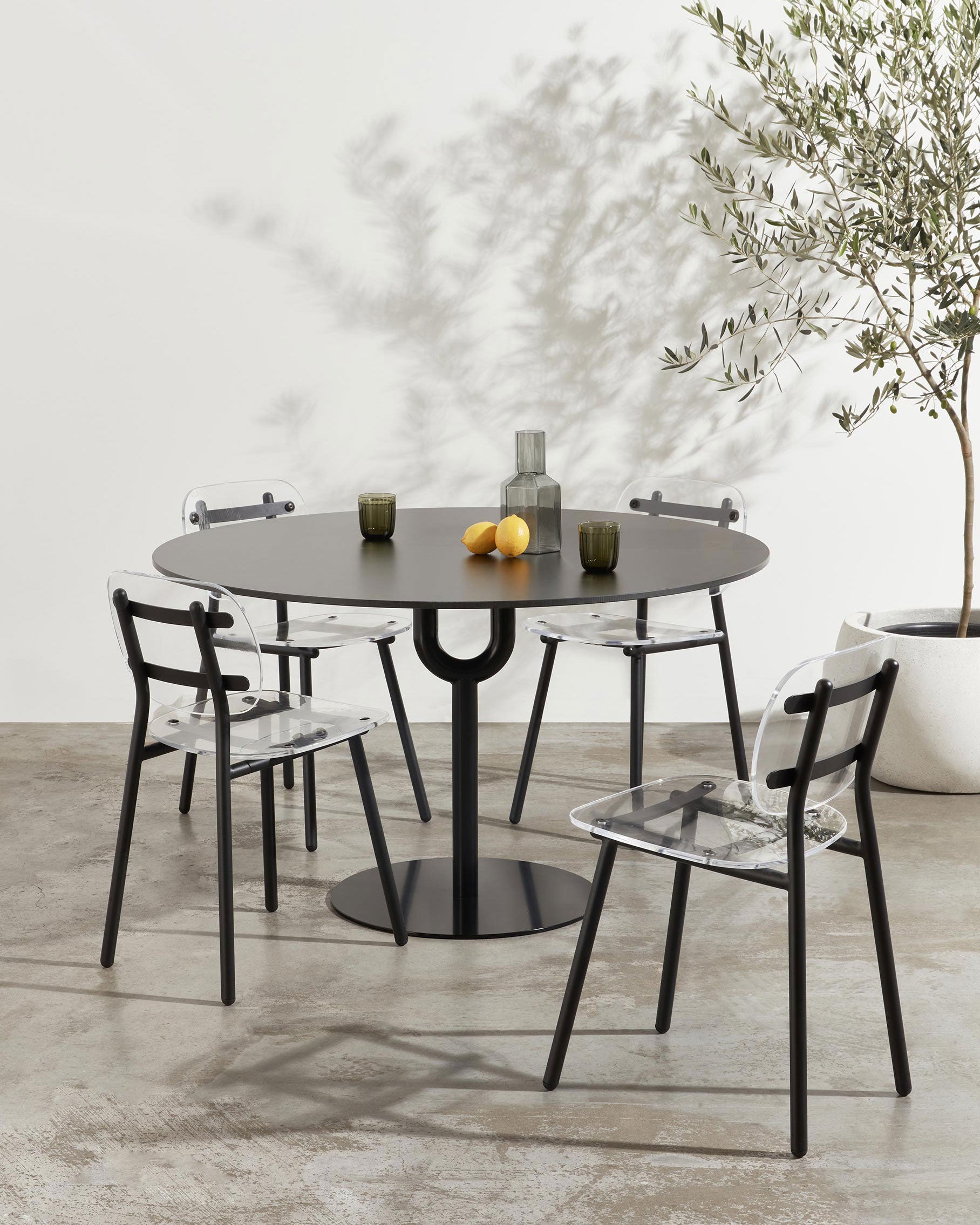 Piper Pedestal Table | Indoor Outdoor Steel Dining Table | GibsonKarlo | DesignByThem