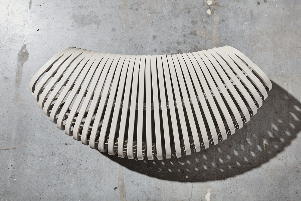 Ribs Bench Outdoor | Aluminium Metal Outdoor Furniture | Stefan Lie | DesignByThem
