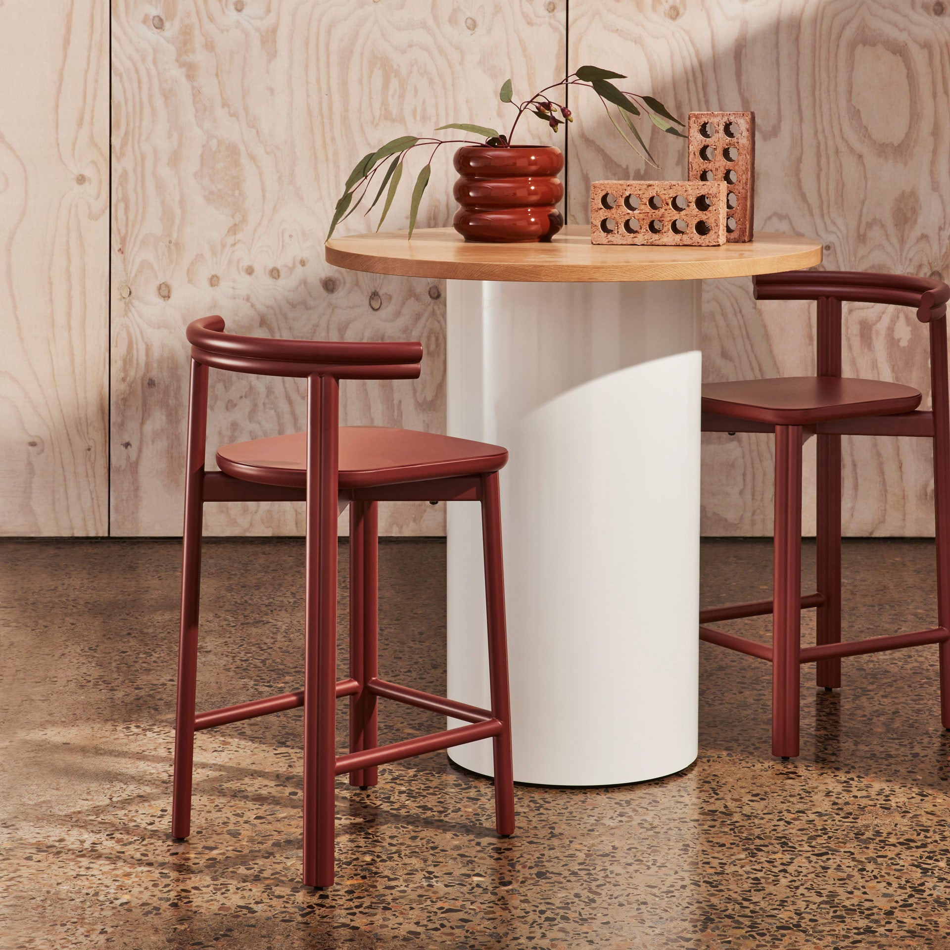Rust Red Twill Metal Chair | Metal Dining Chair | Gibson Karlo | DesignByThem