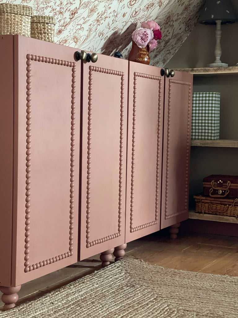 IKEA-HACKS-VINTAGE-STYLE-INTERIOR-dusty-pink-IVAR-cabinet-hack-nursery-room
