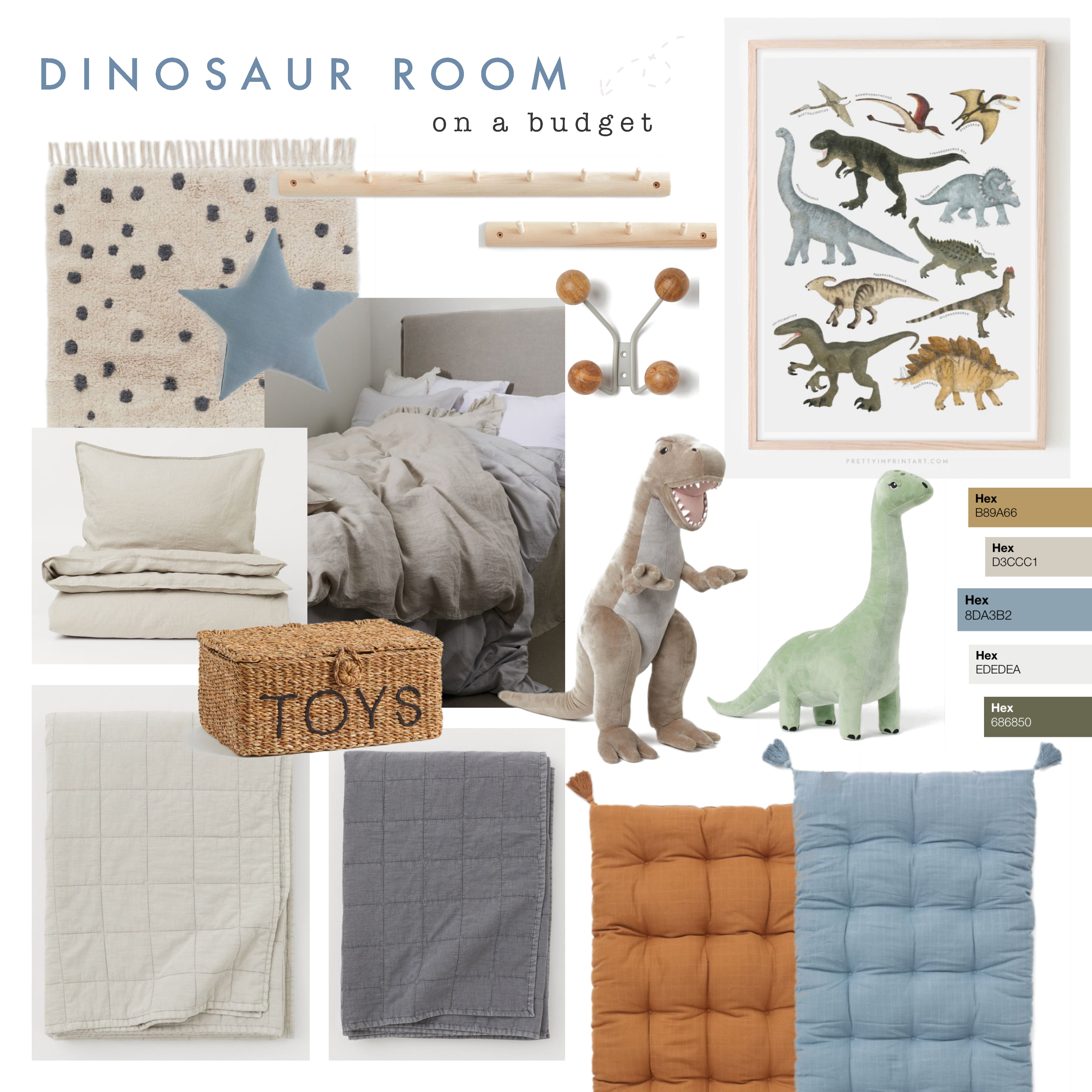 Budget-Dino-Room-with-h&m-home-kids-products