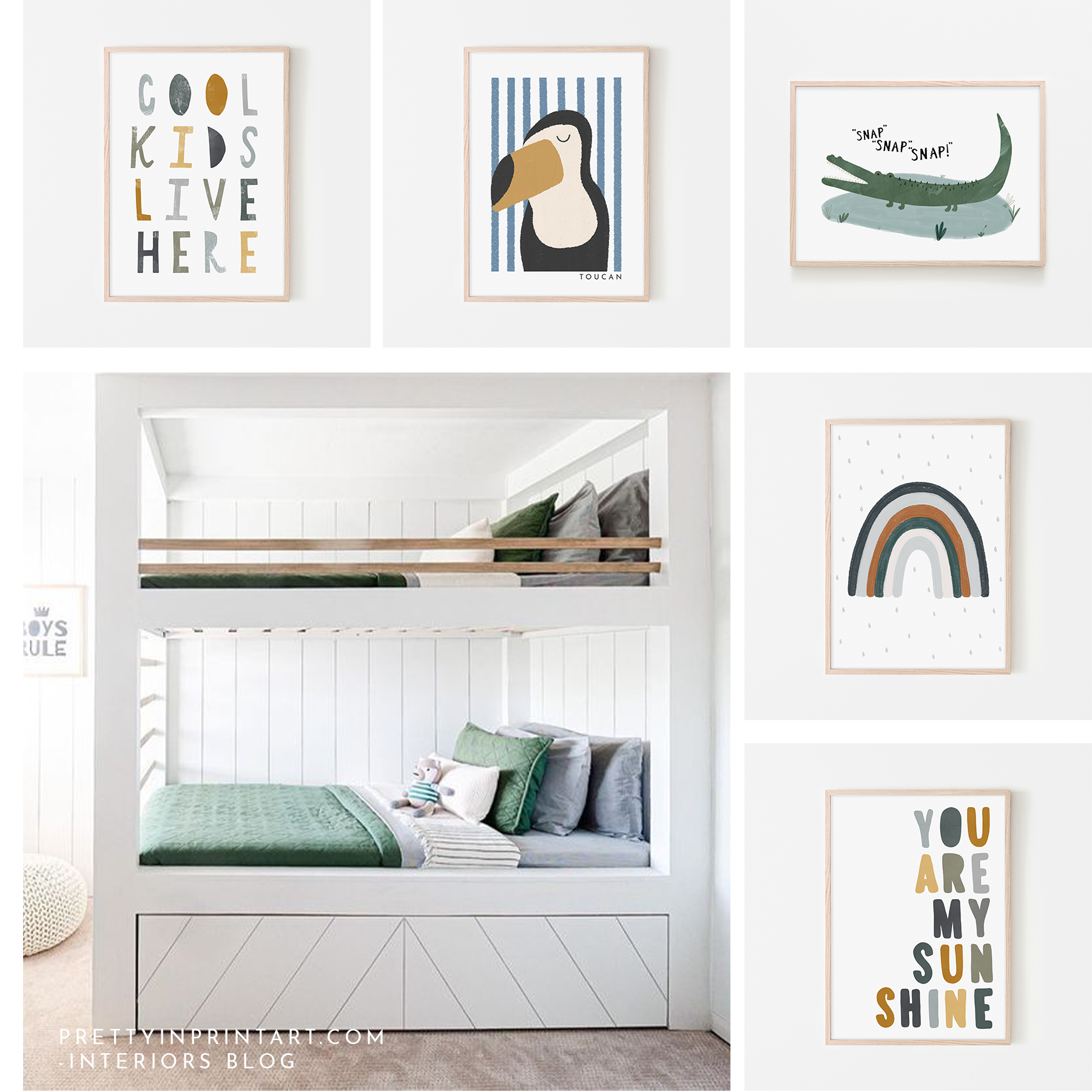 diy-bunk-bed-ideas-jungle-animal-safari-wall-art-prints-kids-boys-bedroom-decor.psd