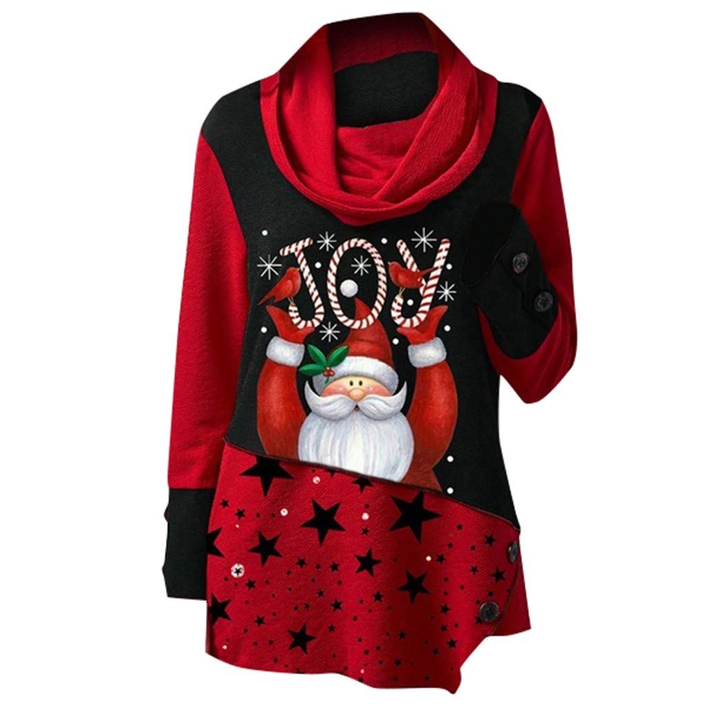 plus size red christmas tops