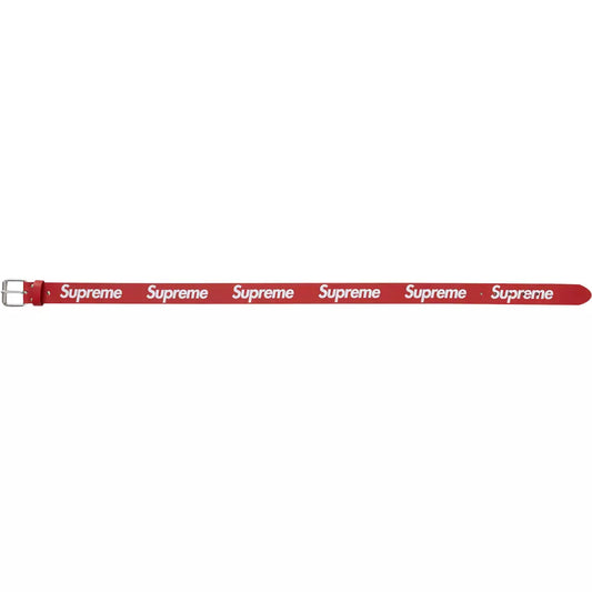 Supreme Repeat Leather Belt (SS23) Red