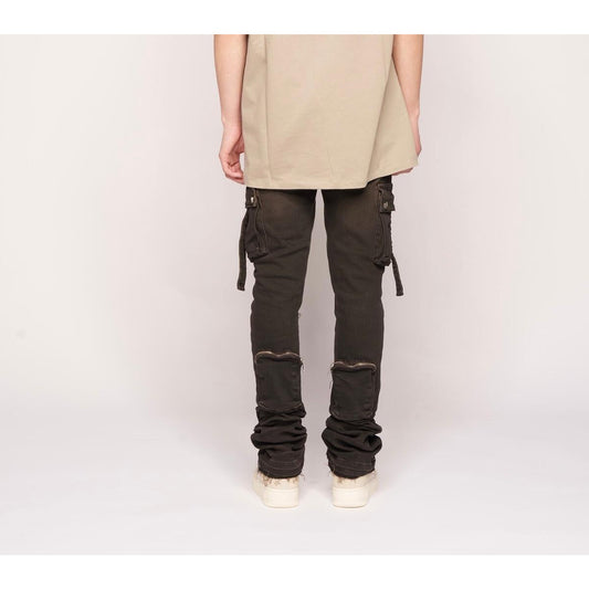 AGAINST ALL THE OPPS STACK JEANS-CREAM