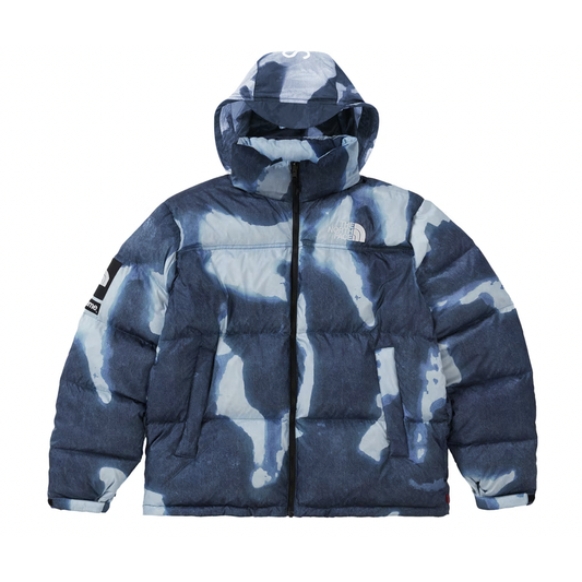 Supreme The North Face Bleached Denim Print Mountain Jacket Indigo