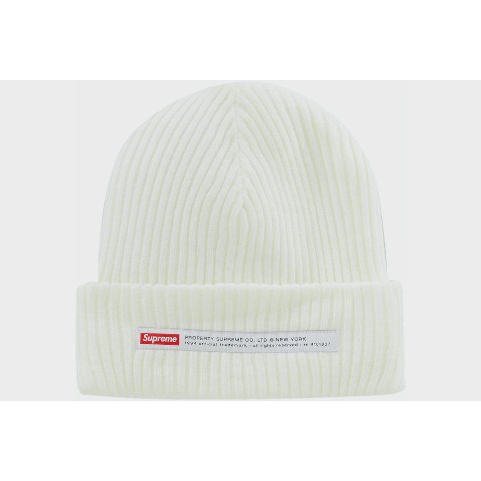 Supreme New Era Script Beanie   White – Fresh Society