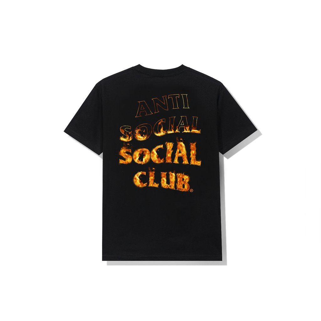 Anti Social Social Club A Fire Inside Black Tee - Flame Logo – Fresh Society