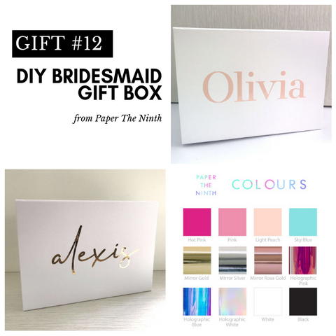 Bridesmaid box gift idea