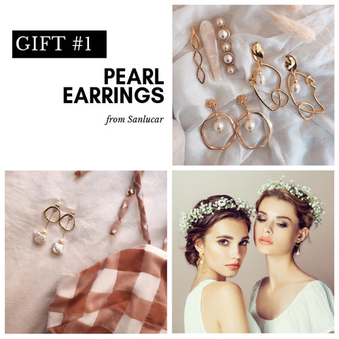 Pearl Earrings for brides and bridesmaids