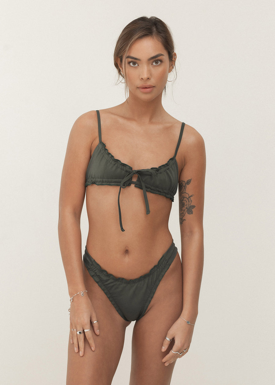 Bali- Brown Ruched Bikini - Women's Swimwear