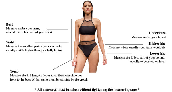 Size Guides, Shapewear, Underwear, Clothing, & Swim