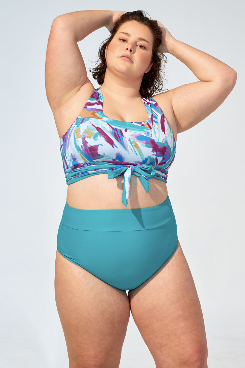 ROXY REVERSIBLE – Bikini top in Navy blue and Oscar print