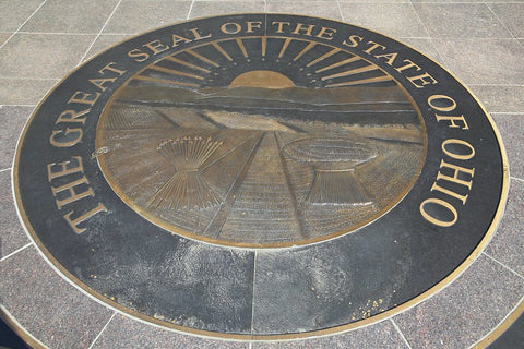 Great Seal of the State of Ohio representing the #1 state for bed bug Google search queries according to porch.com study