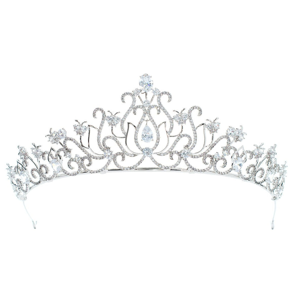 Kubische Zirkon Hochzeit Braut königliche Tiara Diadem Krone CH10330 –  sepbridals