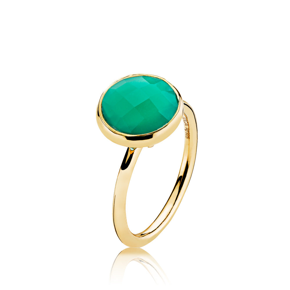 Billede af PRIMA DONNA - Ring shiny gold pl. silver - 56 hos urbancph.com