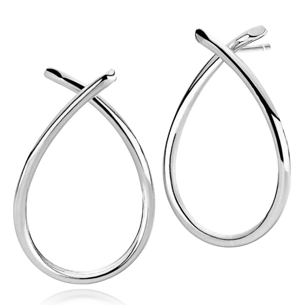 Billede af EVERYDAY - Earring stud large shiny silver