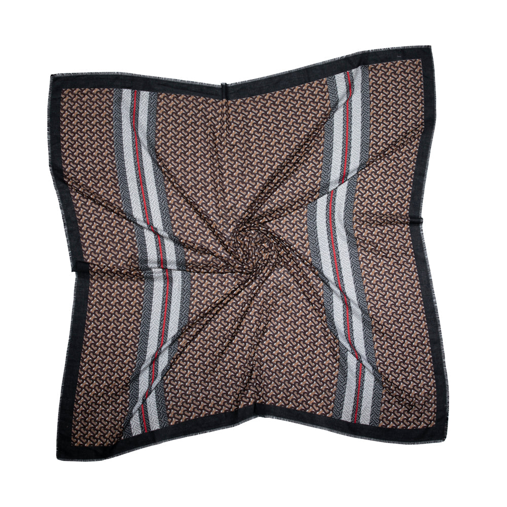 Billede af Sistie Tørklæde - Sort og brun mønstret