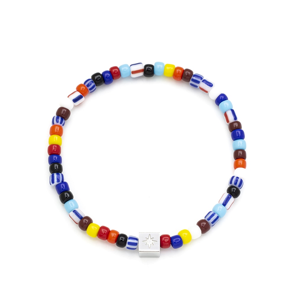 Billede af Samie - Armbånd med farvet perler - 17 cm
