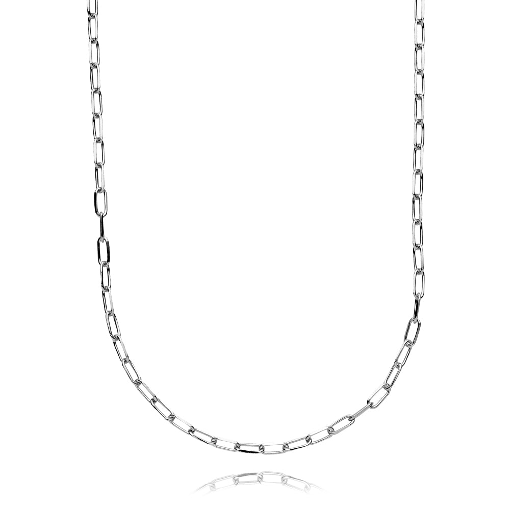 Se EMMA - Necklace shiny silver basic - 45 cm hos urbancph.com