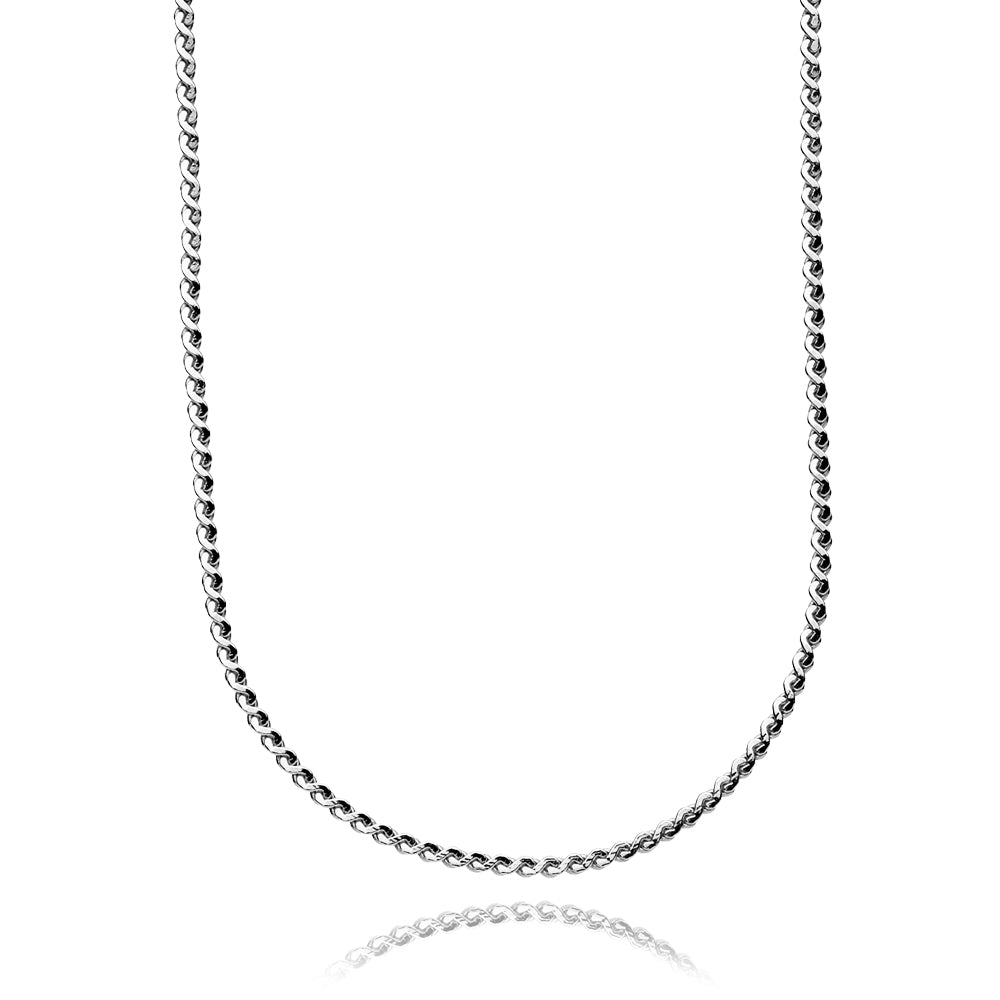 Se MOLLY - Necklace shiny silver basic - 40 - 45 cm hos urbancph.com