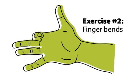 Hand exercise 2 finger bends