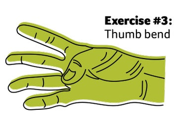 Hand exercise 3 thumb bend