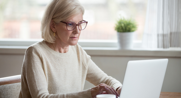 Woman sitting at desk