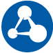 Blue joint structure icon