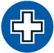 Blue aid stiff joints icon