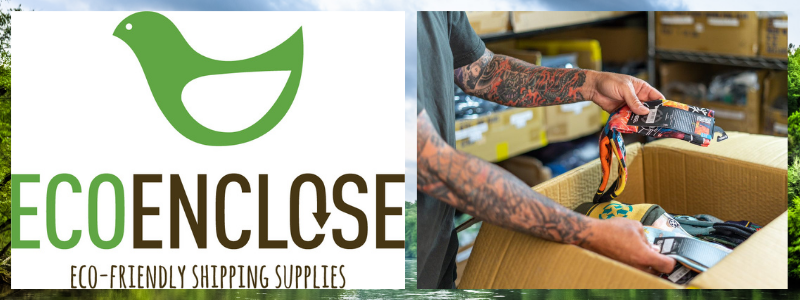EcoEnclose logo and plastic free packaging