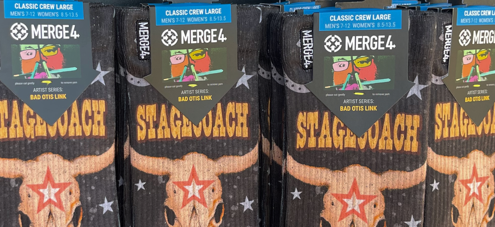 Exclusive MERGE4 Socks at Stagecoach