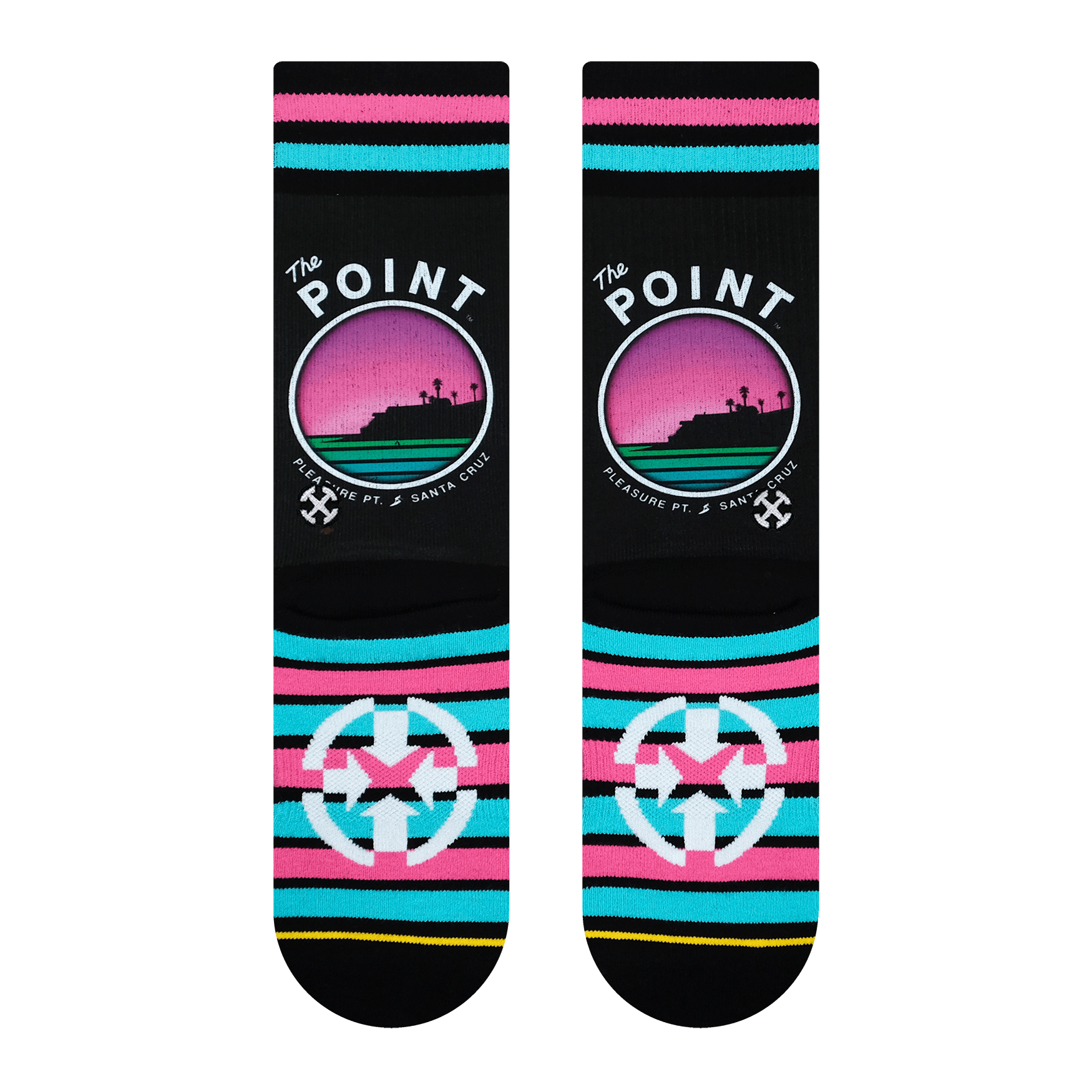 ColorFlow Two-Tone Ocean Waves Skating Socks - Adults Skate Too