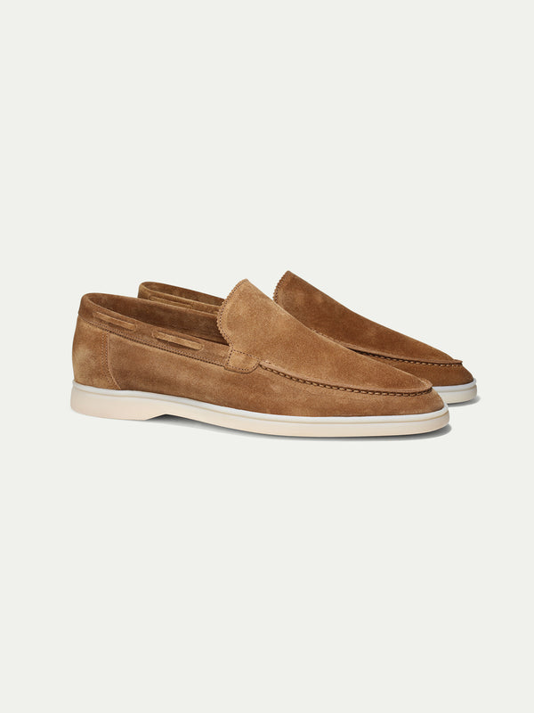 Aurélien | Beige Suede Boat Loafer