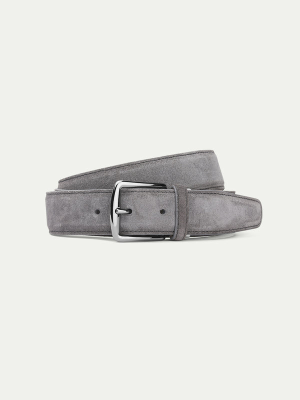 Aurélien | Warm Grey Suede Leather Belt