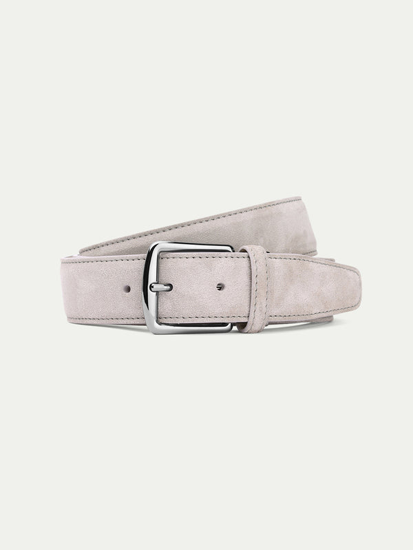 Aurélien | Warm Grey Suede Leather Belt