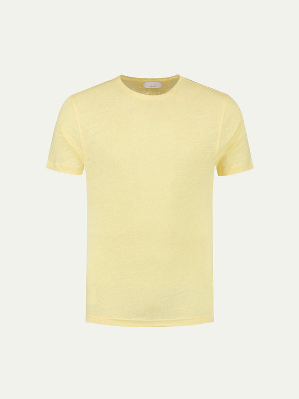 Cream Linen Jersey T-Shirt