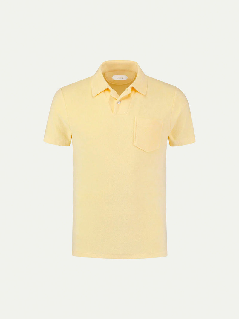 toekomst Normaal avond Aurélien | Yellow Terry Towelling Polo Shirt