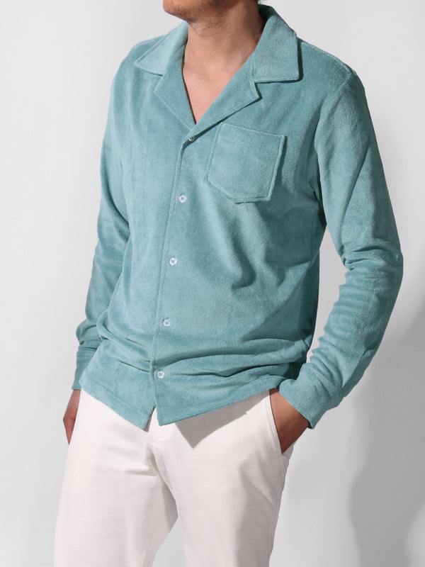 Aurélien  White Terry Towelling Resort Shirt