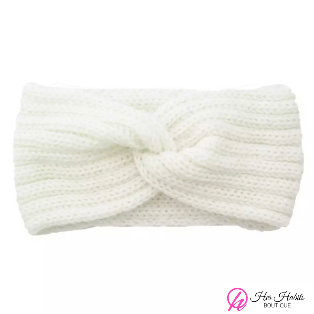 White Knit Headband