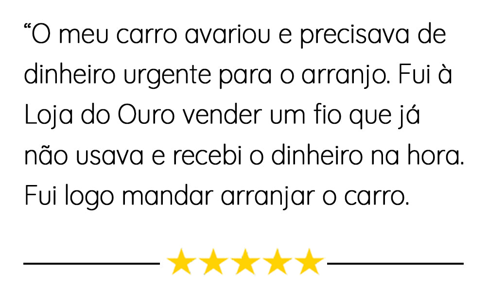 FEEDBACK SERVIÇO DE COMPRA E VENDA DE OURO USADO